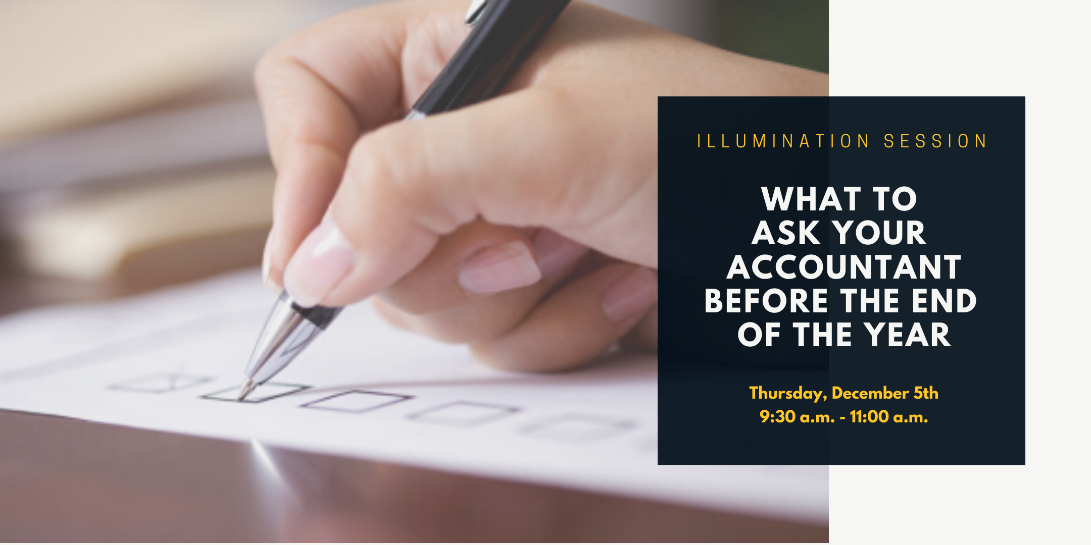 Illumination Session: What to Ask Your Accountant
